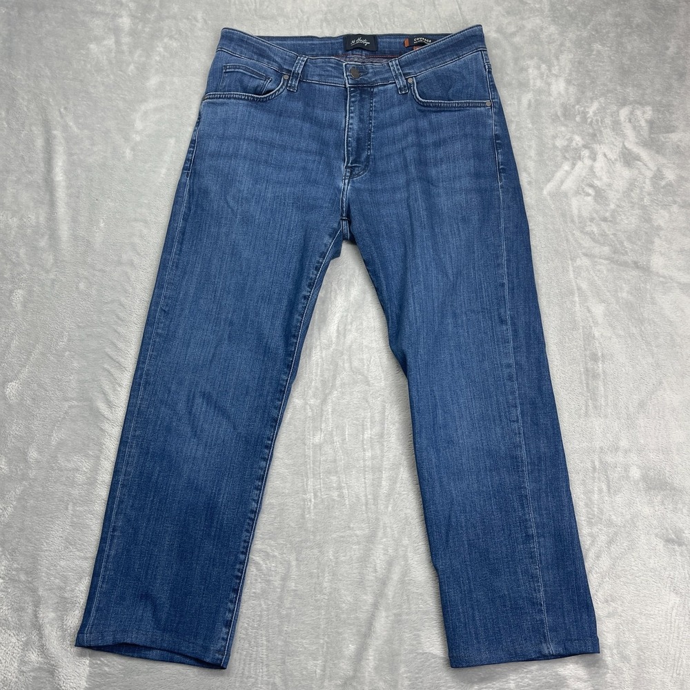 34 Heritage Courage Jeans Mens 34x32 (34x26) Blue Denim Mid Rise Straight Leg